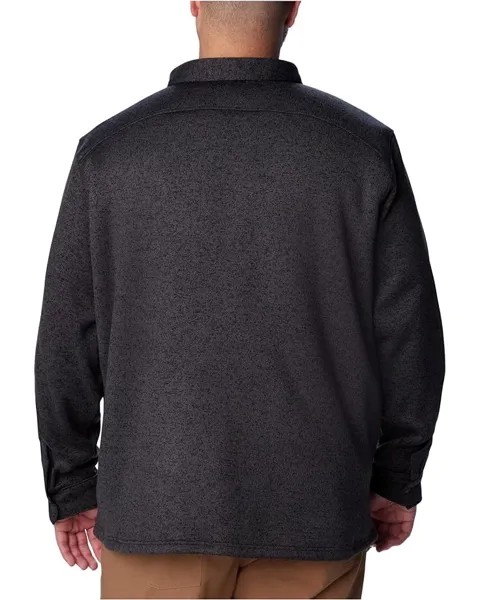 Куртка Columbia Big & Tall Sweater Weather Shirt Jacket, цвет Black Heather