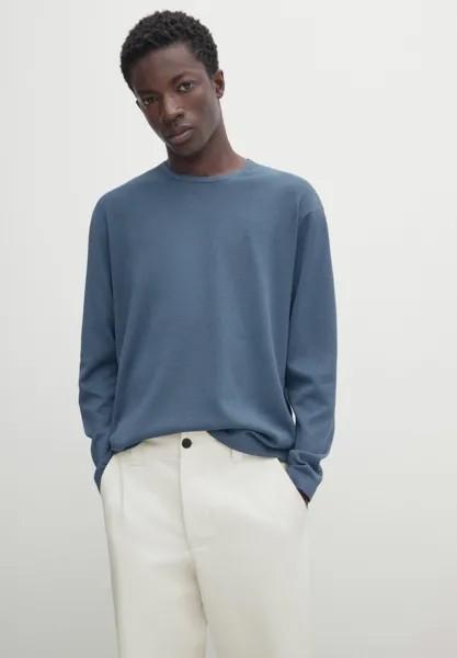 Толстовка CREW NECK Massimo Dutti, цвет blue