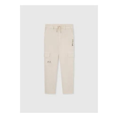 Брюки спортивные Pepe Jeans, размер 14 лет, ivory white