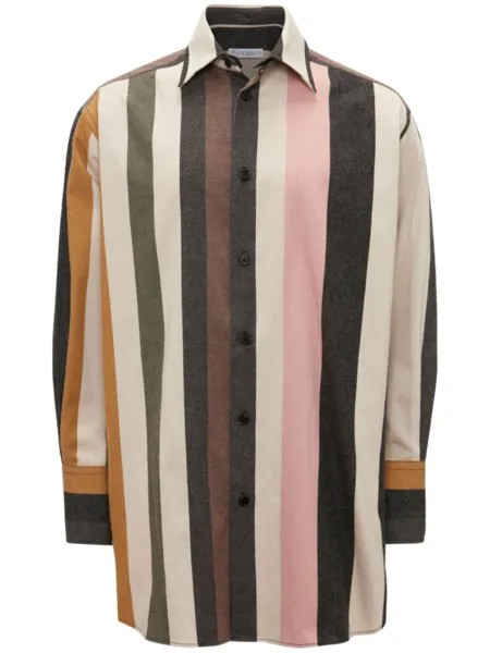 JW Anderson полосатая рубашка на пуговицах, нейтральный цвет