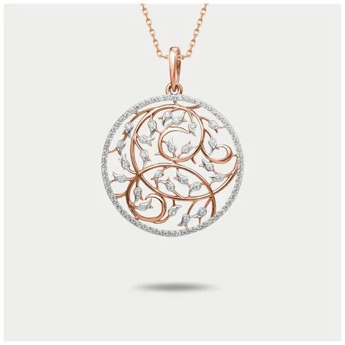 Подвеска GOLD CENTER, золото, 585 проба, фианит