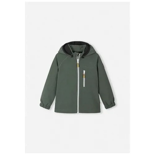 Толстовка-ветровка Reima 2 в 1 из материала Softshell Vantti Зеленая размер 116