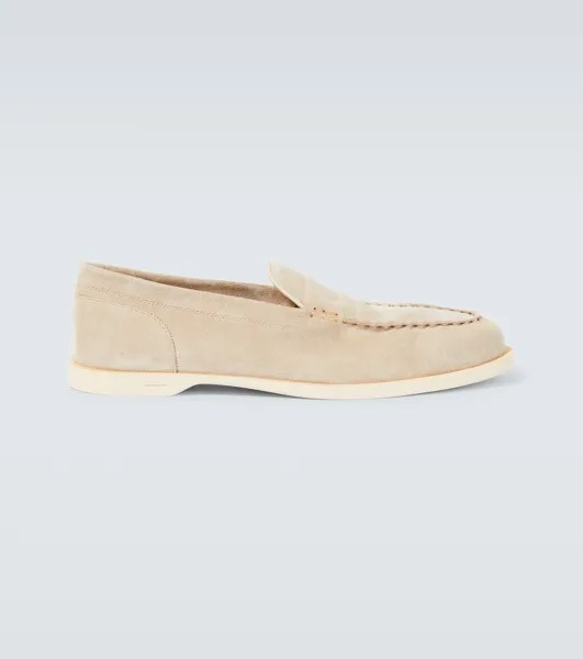 Замшевые лоферы Pace John Lobb, бежевый