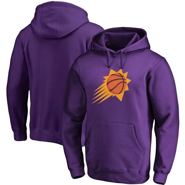 Мужской фиолетовый пуловер с капюшоном и логотипом Phoenix Suns Primary Team Fanatics