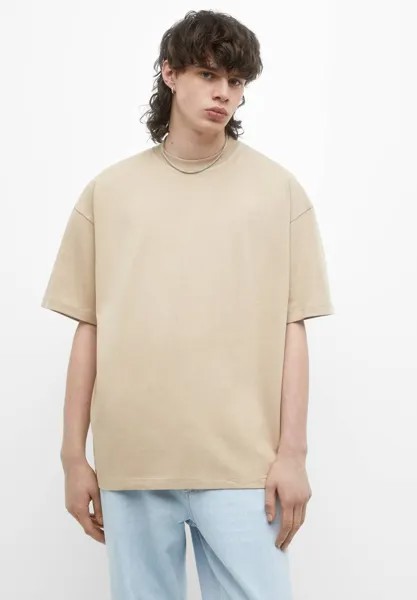 Базовая футболка Oversize Short Sleeve PULL&BEAR, цвет sand