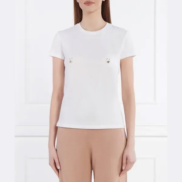 Облегающая футболка Elisabetta Franchi, белый