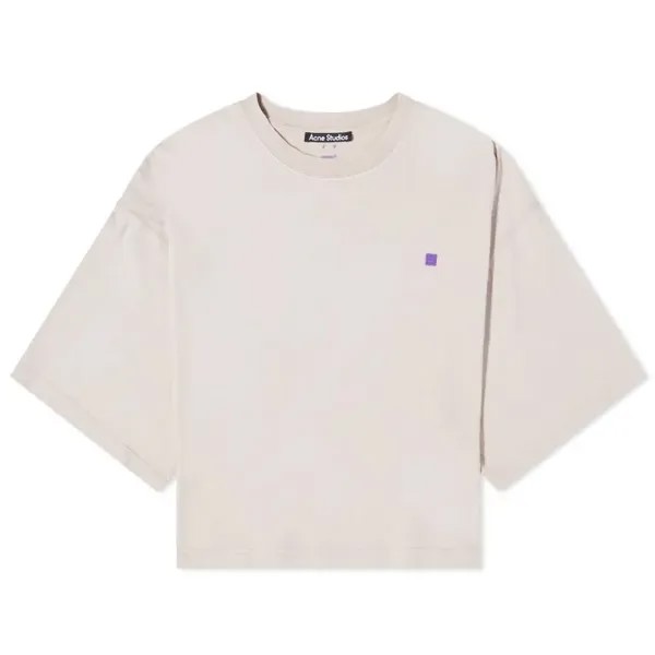 Acne Studios Edcrop Fade Fac T-shirt, dusty beige