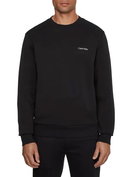 Джемпер из смесового хлопка с логотипом Calvin Klein, цвет CK Black