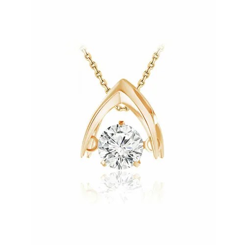 Подвеска VALTERA, серебро, 925 проба, фианит, золотой