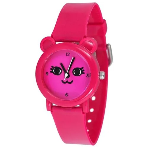 Часы детские наручные кварцевые для девочки 205 розовая киса