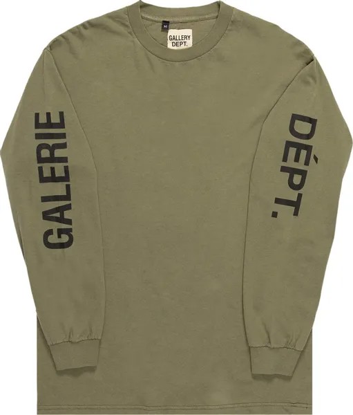 Лонгслив Gallery Dept. French Collector Long-Sleeve Tee 'Olive', зеленый