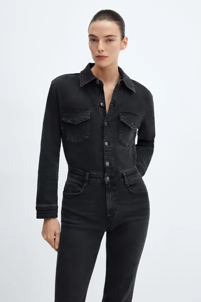 Длинный джинсовый комбинезон Judith Mango, серый