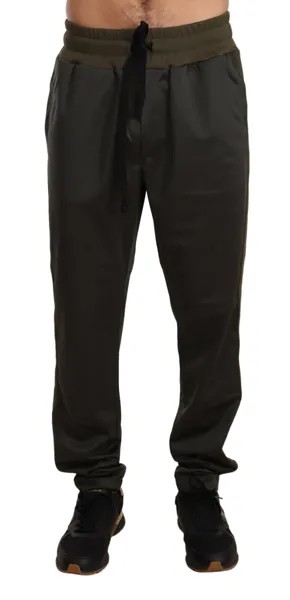 Брюки DOLCE - GABBANA Зеленые спортивные штаны из полиэстера с логотипом IT48 / M Рекомендуемая розничная цена 750 долларов США