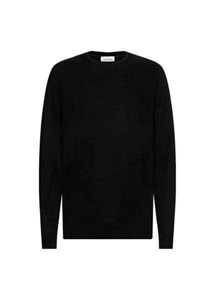 Черный мужской свитер с круглым вырезом Calvin Klein