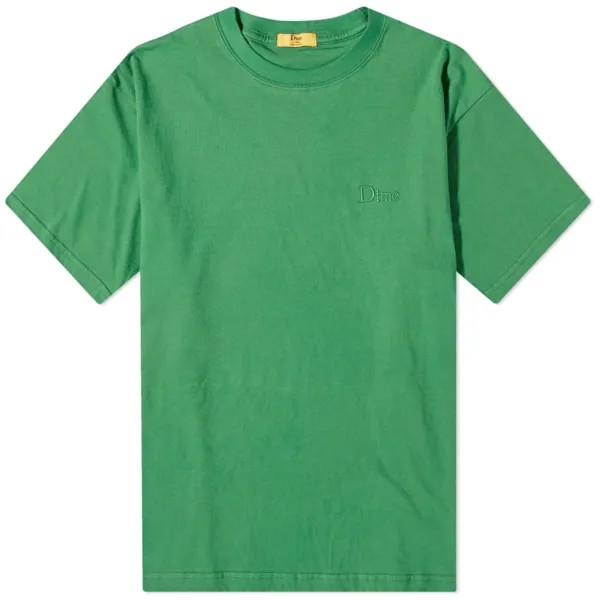 Классическая футболка Dime с маленьким логотипом, зеленый