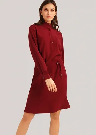 Платье-рубашка женское Finn Flare B19-11032 красное M