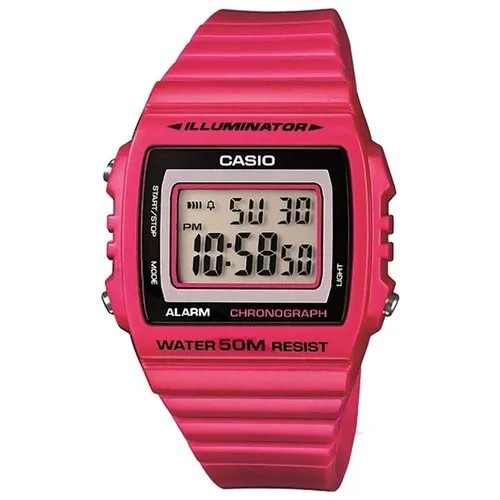 Наручные часы CASIO Collection W-215H-4A, красный, розовый