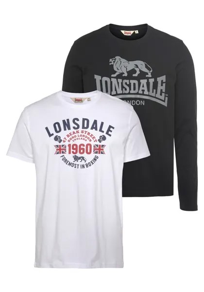Футболка LONSDALE, черно-белый