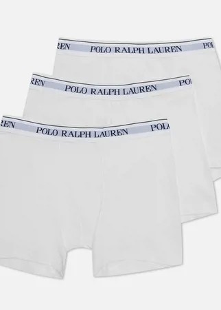 Комплект мужских трусов Polo Ralph Lauren Boxer Brief 3-Pack, цвет белый, размер XXL