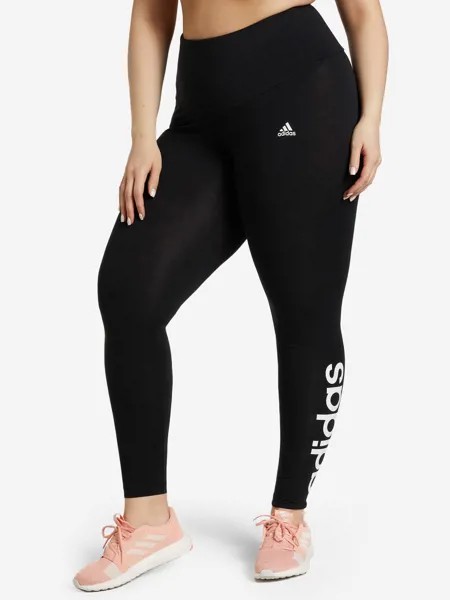 Легинсы женские adidas Essentials 3-Stripes, Plus Size, Черный