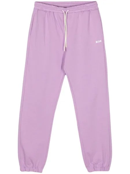 MSGM спортивные брюки с логотипом, фиолетовый