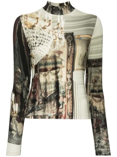 Vivienne Westwood топ с графичным принтом, зеленый