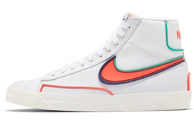 Nike Blazer Mid '77 Infinite белый/зеленый/оранжевый