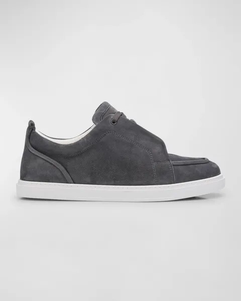 Мужские велюровые низкие кеды Jimmy Veau Christian Louboutin, цвет Smoky