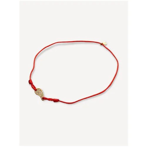 Красная нить браслет на руку женский с серебряной подвеской 