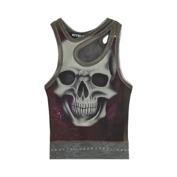 Топ Ottolinger Mesh Tank Top, серый