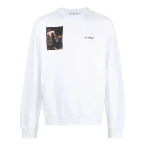 Толстовка OFF-WHITE Caravaggio-print Sweatshirt 'White', белый