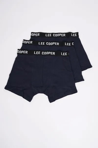 Боксеры на резинке на талии – 3 пары Lee Cooper, синий