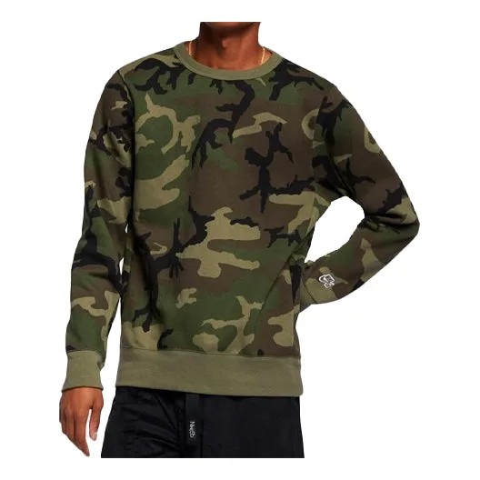 Толстовка Nike Casual Sports Fleece Crew Neck Pullover Men's Olive Green, зеленый