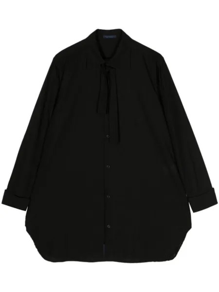 Yohji Yamamoto рубашка с бантом, черный