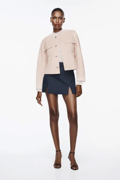Мягкая куртка ZARA, розовый