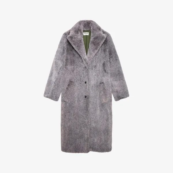 Пальто из искусственного меха Monacoco с лацканами Zadig&Voltaire, цвет fauve