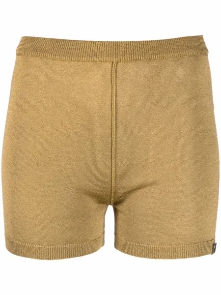 1017 ALYX 9SM трикотажные шорты с эффектом металлик, золотой