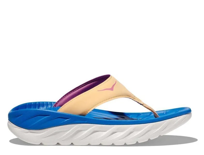 Сине-кремовые шлепанцы Hoka One One Ora Recovery 1117910-ICSK