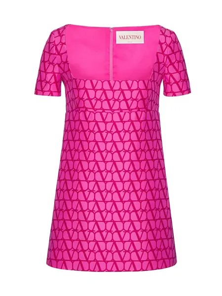 Короткое платье Toile Iconographe из креп-кутюр Valentino Garavani, розовый