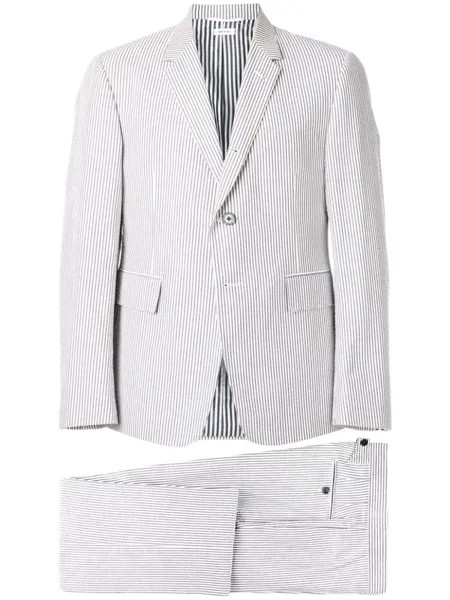 Thom Browne костюм-двойка в полоску, серый