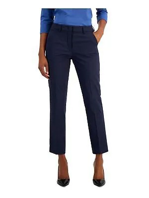 MAXMARA Женские темно-синие эластичные брюки с карманами на молнии для работы на работу, прямые брюки 14