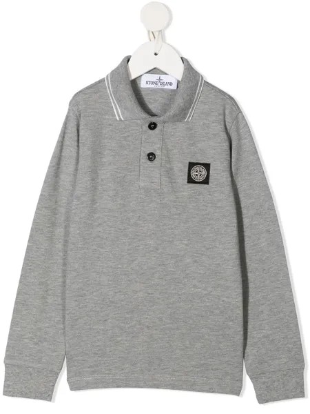 Stone Island Junior рубашка поло с нашивкой-логотипом