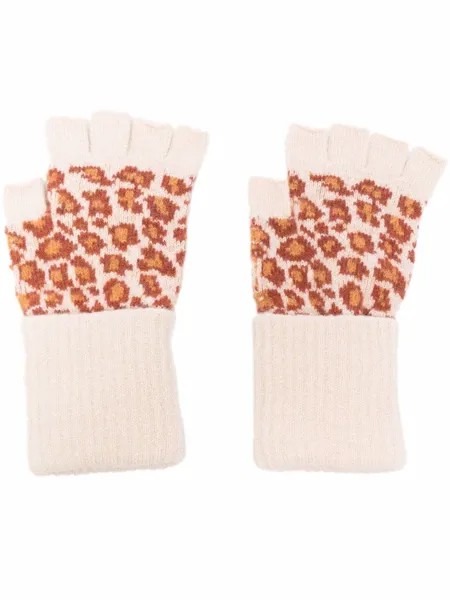 PAUL SMITH перчатки-митенки с леопардовым принтом