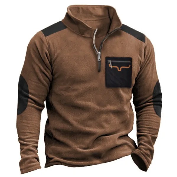Мужская толстовка Cowboy Western Fleece с молнией на четверть
