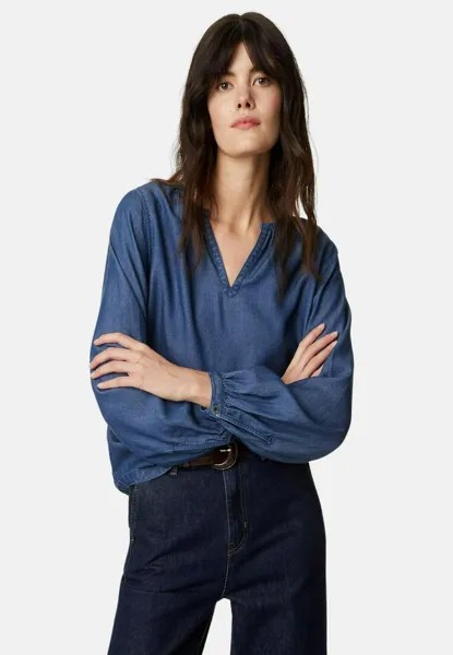 Блуза V-Образный Вырез Marks & Spencer, цвет navy