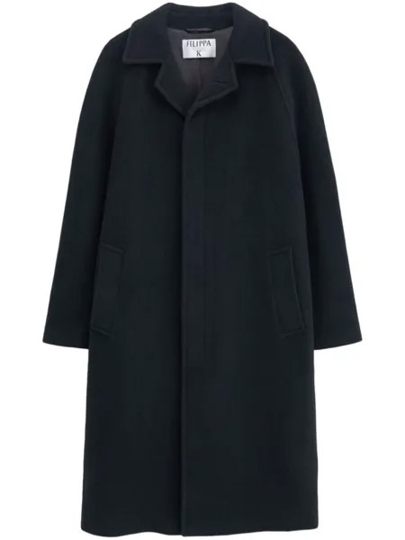 Filippa K однобортное пальто с зазубренными лацканами, черный