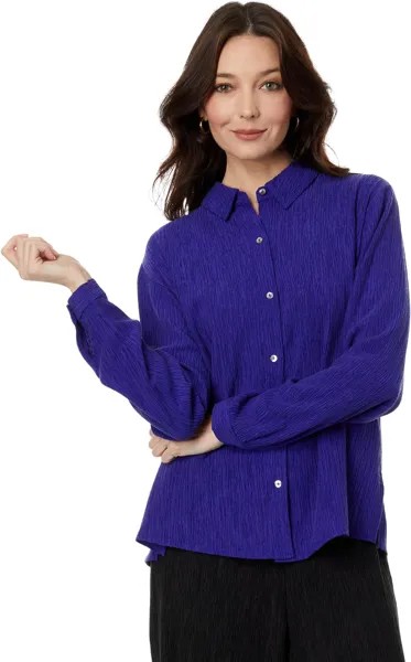 Классическая рубашка с воротником Eileen Fisher, цвет Blue Violet