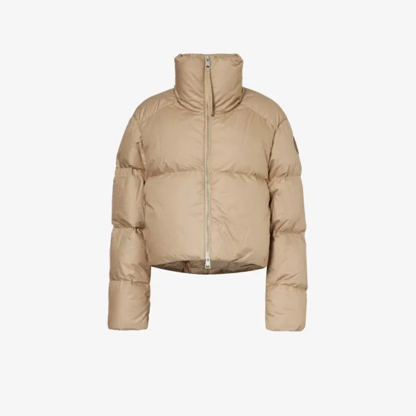 Стеганая куртка из хлопка с высоким воротником Canada Goose, цвет desert sand