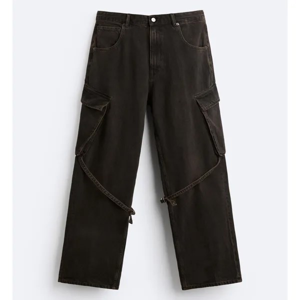 Джинсы Zara Cargo, черный