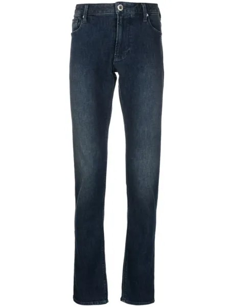 Emporio Armani джинсы скинни с заниженной талией, синий